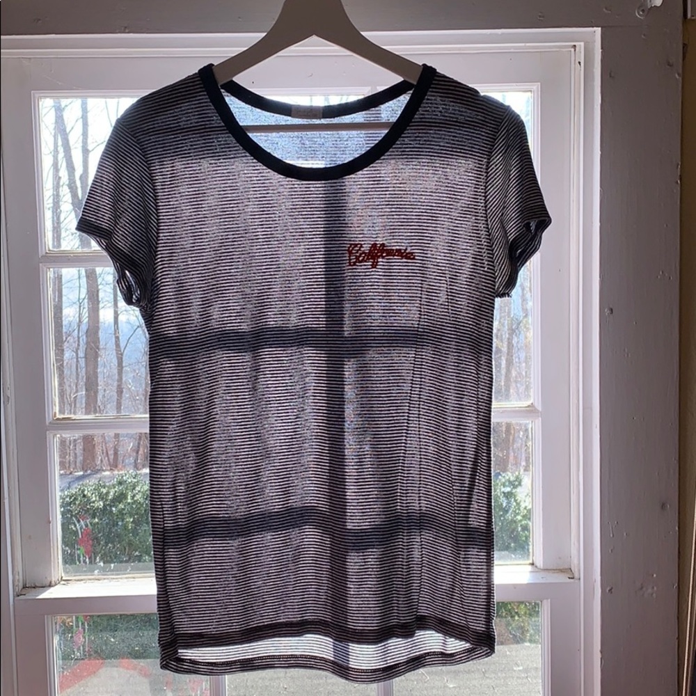 PacSun Macy blue & white California shirt